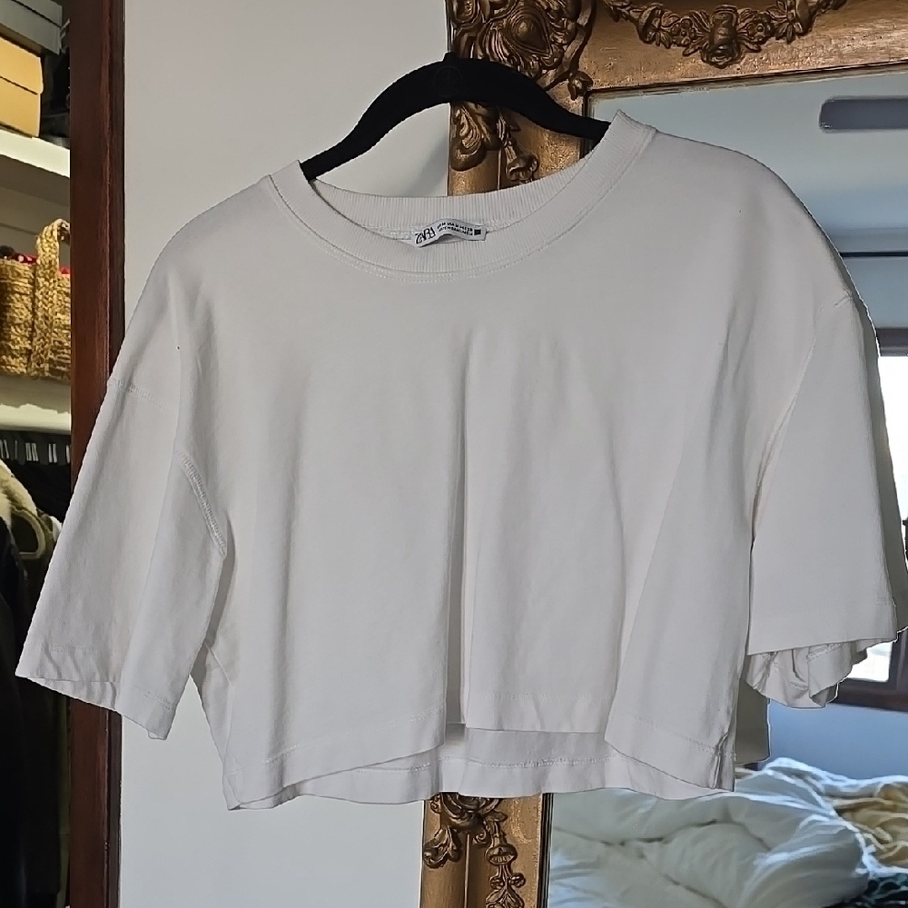 Women's Cream Crop Top